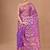 purple Organza Jamdani silk blend Saree With Blouse Piece
