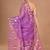purple Organza Jamdani silk blend Saree With Blouse Piece