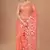 peach Organza Jamdani silk blend Saree With Blouse Piece