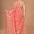 peach Organza Jamdani silk blend Saree With Blouse Piece