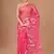 Pink Organza Jamdani silk blend Saree With Blouse Piece