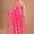 Pink Organza Jamdani silk blend Saree With Blouse Piece