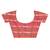 rust Organza Jamdani silk blend Saree With Blouse Piece