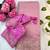 candy crush pink embroidered saree with stitched blouse