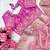 candy crush pink embroidered saree with stitched blouse