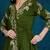 women's elegant angrakha style anarkali kurti set with embroidered dupatta