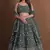 Olive Green Zari sequin Embroidered Georgette Indian designer lehenga choli dress