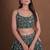 Olive Green Zari sequin Embroidered Georgette lehenga choli