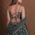 Enchanting Olive Green Zari, Sequence Embroidered Georgette Indian wedding lehenga choli