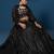 Captivating Black Thread, Sequence Embroidered Georgette Indian lehenga choli dress