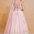 Mesmerizing Light-Pink Zari, Sequence Embroidered Georgette Indian designer lehenga choli