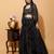 Delightfully Black Thread, Sequence Embroidered Georgette Indian wedding lehenga choli