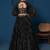 Captivating Black Thread, Sequence Embroidered Georgette Indian lehenga choli dress