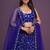 Delightful Royal-Blue Zari, Sequence Embroidered Georgette Indian designer wedding lehenga
