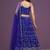 Delightful Royal-Blue Zari, Sequence Embroidered Georgette Indian designer wedding lehenga