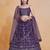 glamourous Blue Thread, Zari, Sequence Embroidered Georgette Indian wedding lehenga choli