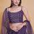 glamourous Blue Thread, Zari, Sequence Embroidered Georgette Indian wedding lehenga choli