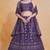 glamourous Blue Thread, Zari, Sequence Embroidered Georgette Indian wedding lehenga choli