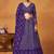 Glamorous Blue Thread, Sequence Embroidered Georgette Indian designer lehenga choli