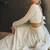 Graceful White Thread, Sequence Embroidered Georgette Indian lehenga choli dress