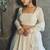 Graceful White Thread, Sequence Embroidered Georgette Indian lehenga choli dress