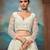 Attractive white Thread, Sequence Embroidered Georgette Indian designer lehenga choli