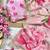 teby silk blend pink floral printed hand work saree with stitched blouse