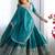 Seductive Turquoise Multi Thread, Sequence, Embroidered Georgette Indian designer lehenga choli