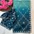 ombre pattern blue crush silk blend saree with stitched blouse