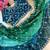 ombre pattern blue crush silk blend saree with stitched blouse