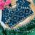 ombre pattern blue crush silk blend saree with stitched blouse