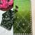 ombre pattern green crush silk blend saree with stitched blouse