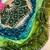 ombre pattern green crush silk blend saree with stitched blouse