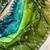 ombre pattern green crush silk blend saree with stitched blouse