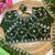 ombre pattern green crush silk blend saree with stitched blouse
