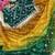 ombre pattern yellow crush silk blend saree with stitched blouse