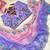 ombre pattern lavender candy crush silk blend saree with stitched blouse