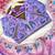 ombre pattern lavender candy crush silk blend saree with stitched blouse
