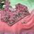 ombre pattern peach candy crush silk blend saree with stitched blouse