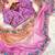 ombre pattern pink candy crush silk blend saree with stitched blouse