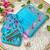 ombre pattern blue candy crush silk blend saree with stitched blouse