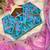 ombre pattern blue candy crush silk blend saree with stitched blouse