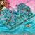 ombre pattern blue candy crush silk blend saree with stitched blouse