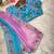 ombre pattern blue candy crush silk blend saree with stitched blouse
