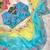 ombre pattern yellow candy crush silk blend saree with stitched blouse