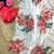 white floral printed teby silk blend saree with cutdana hand work with stitched blouse