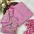 pink crunchy silk blend saree with hand work