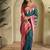 Teal Kanchipuram silk blend Saree