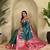 Teal Kanchipuram silk blend Saree