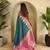 Teal Kanchipuram silk blend Saree